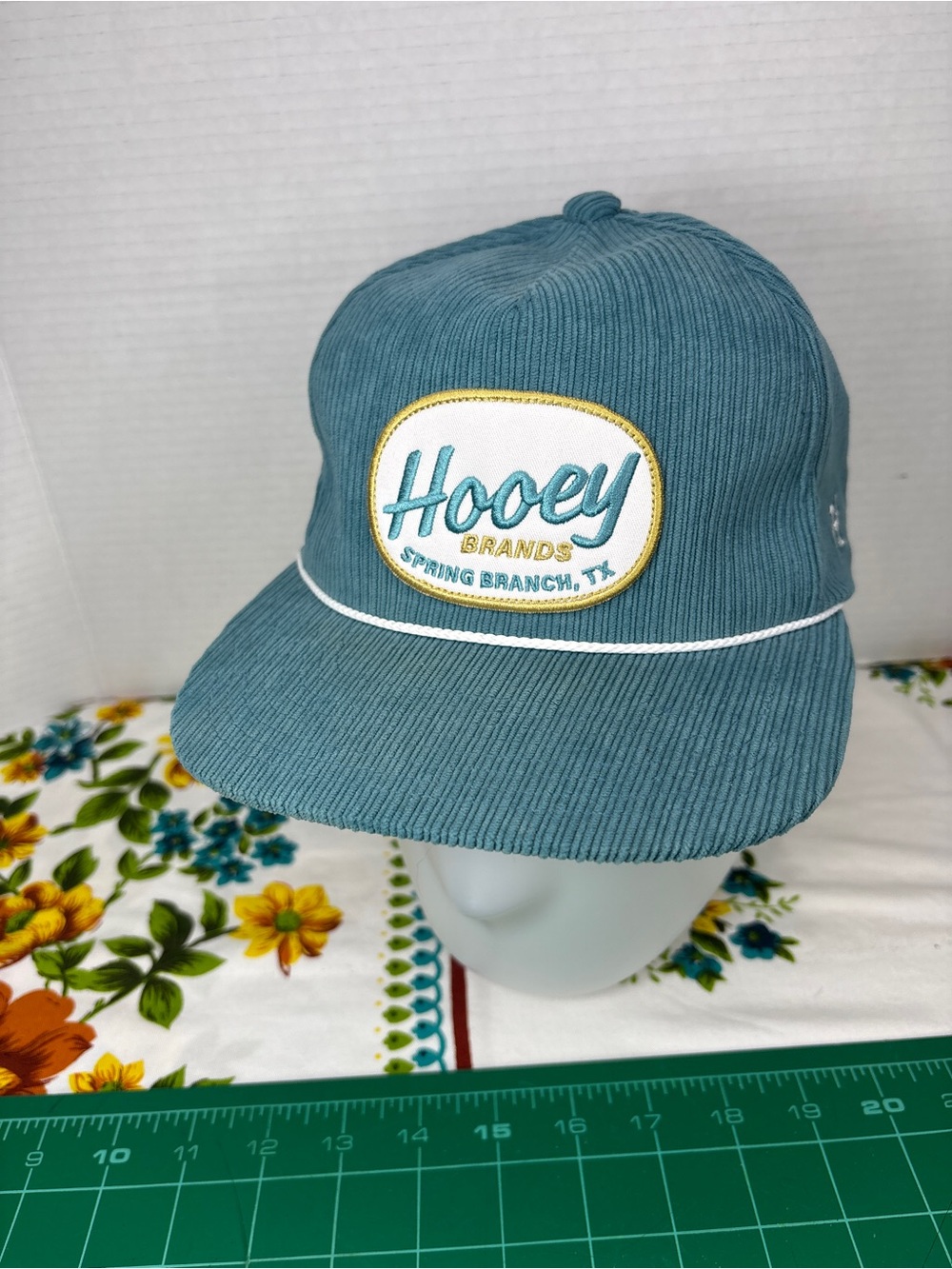 Hooey Local Teal Corduroy Rope-Trim Hat Get Your Hooey Summer Cap
